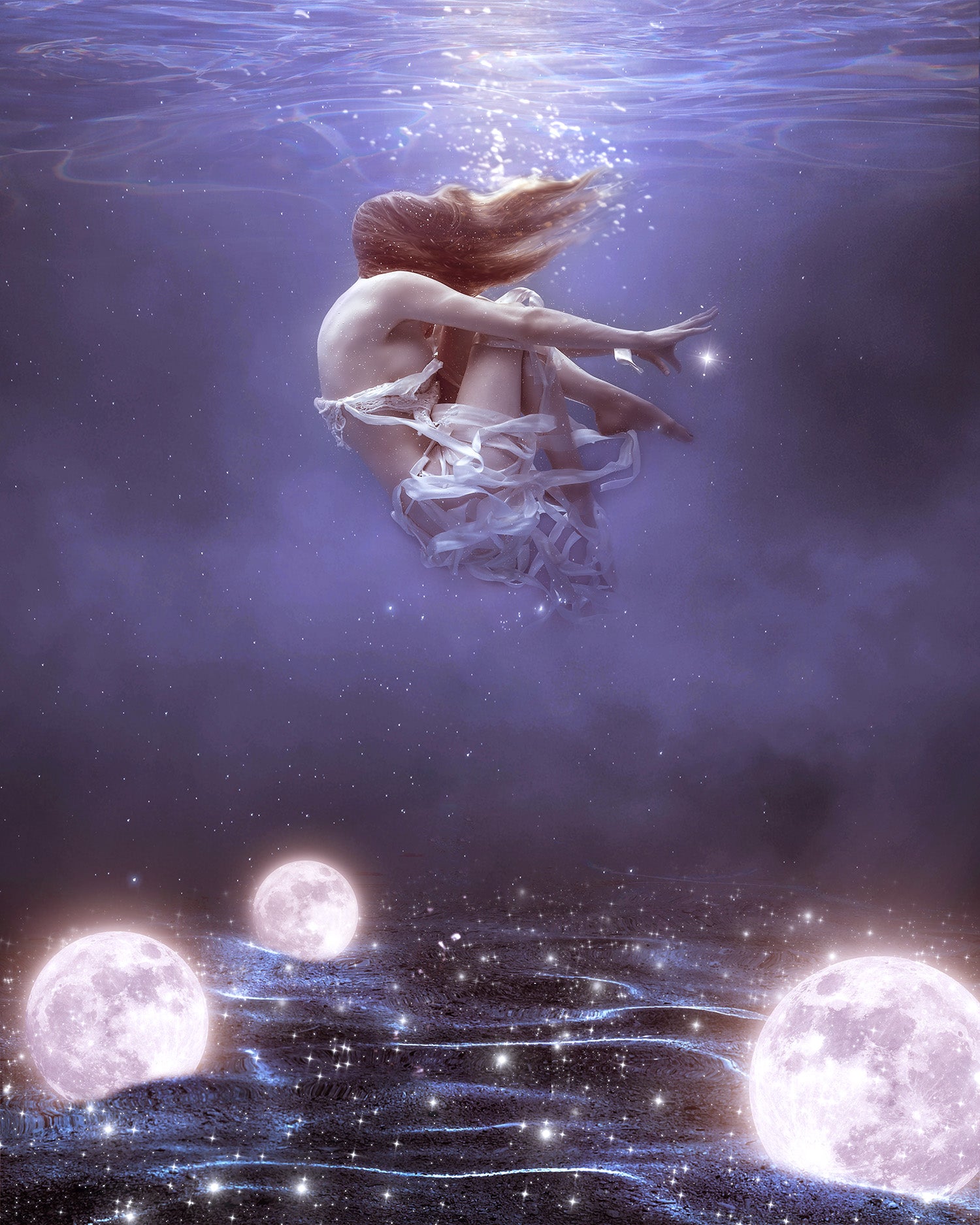 Full Moon in Pisces Canvas Poster