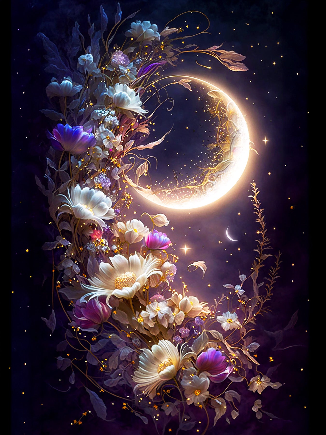 Midnight Bloom Fine Art Print