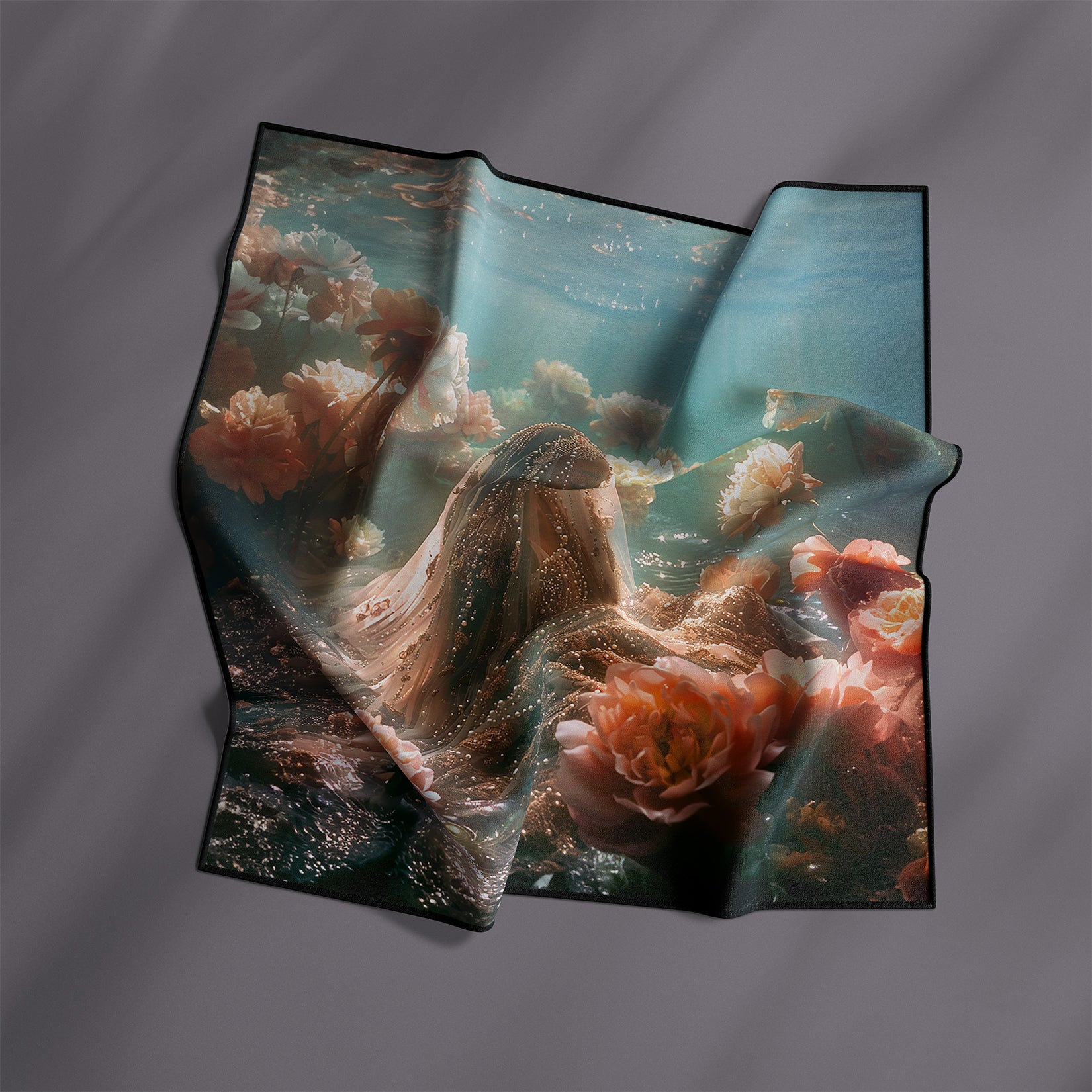 Venus in Pisces Silk Charmeuse Scarf